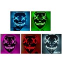 H-alloween Leds Glow Face Cover Men Women Party Scary Light up Face M-ask with 3 Lighting Modes