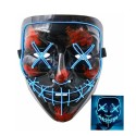 H-alloween Leds Glow Face Cover Men Women Party Scary Light up Face M-ask with 3 Lighting Modes