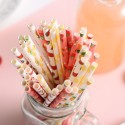 100PCS Degradable Drinking Straws Dot Pattern Disposable Drinking Straws for Home Party Bars Restaurants Cocktail Celebrations