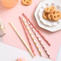 100PCS Degradable Drinking Straws Dot Pattern Disposable Drinking Straws for Home Party Bars Restaurants Cocktail Celebrations