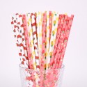 100PCS Degradable Drinking Straws Dot Pattern Disposable Drinking Straws for Home Party Bars Restaurants Cocktail Celebrations