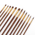 38Pcs Paint Brushes Set PaintBrushes Starter Kit Includes Taklon/ Bristle/ Horse Hair Brushes for Acrylic Oil Watercolor Gouaches Painting Artist Supplies