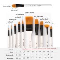 10pcs Paint Brushes Set Kit Artist Paintbrush Multiple Mediums Brushes with Carry Bag Nylon Hair for Artist Acrylic Aquarelle Watercolor Gouache Oil Painting for Great Art Drawing Supplies