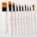 10pcs Paint Brushes Set Kit Artist Paintbrush Multiple Mediums Brushes with Carry Bag Nylon Hair for Artist Acrylic Aquarelle Watercolor Gouache Oil Painting for Great Art Drawing Supplies