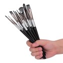 15pcs/set Artist Paint Brushes Set with Scraper Sponge Ball Carrying Case Professional Drawing Paintbrush Nylon Hair Wooden Handle for Artists Adults Students Beginners Art Supplies for Watercolor Acrylic Oil Gouache Face Body Painting