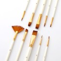 10pcs Paint Brushes Set Kit Multiple Mediums Brushes with Nylon Hair for Artist Acrylic Aquarelle Gouache Watercolor Oil Painting for Great Art Drawing Supplies