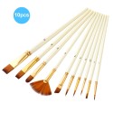 10pcs Paint Brushes Set Kit Multiple Mediums Brushes with Nylon Hair for Artist Acrylic Aquarelle Gouache Watercolor Oil Painting for Great Art Drawing Supplies