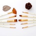 10pcs Paint Brushes Set Kit Multiple Mediums Brushes with Nylon Hair for Artist Acrylic Aquarelle Gouache Watercolor Oil Painting for Great Art Drawing Supplies