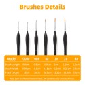 Detail Paint Brushes Set 6pcs Professional Miniature Fine Artist Painting Brushes Nylon Hair Ergonomic Wooden Handle Art Paintbrush for Acrylic Oil Watercolor Nail Face Craft Rock Model Painting