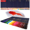 NYONI Professional Watercolor Pencils Set 12/24/36/48/72/100 Colored Pencils Water Soluble Color Pencils with Brush and Metal Box Art Supplies for Children Students Artists Adults for Drawing Sketching Painting Coloring Books