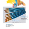 26pcs Paint Brushes Set Kit 20pcs Artist Paintbrush with 6pcs Palettes Multiple Mediums Brushes with Nylon Hair for Acrylic Aquarelle Watercolor Gouache Oil Painting for Great Art Drawing Supplies