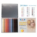 H&B 24 Colors Pencils Set Art Supplies Character Skin Tone Oily Colored Pencil Portrait Drawing Tool Great Gift for Adults Students Beginners And Artists