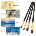 10pcs Professional Artist Paint Brushes Set Nylon Hair Delicate Wooden Handle Paintbrushes Art Supplies Gift for Children Adults Beginners for Acrylic Oil Watercolor Gouache Nail Body Face Miniature Detail Rock Painting