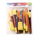 50PCS Paintbrushes All Purpose Washable Paint Brushes Set Artist Variety Value Pack Sponge Painting Brush Set Flat Round Angle Foam Tipped