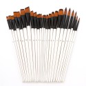 24pcs Draw Paint Brushes Set Kit Artist Paintbrush Round Brushes with Nylon Hair for Artist Acrylic Aquarelle Watercolor Gouache Face Painting for Great Art Drawing Supplies for Painter Students