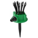 Garden Sprinkler Multi-Tips Lawn Sprinkler Head Nozzle 12 Flexible Spray Nozzles 360 Degree Rotating Lawn Sprinkler Outdoor Garden Patio Water Sprayer Gardening Watering System