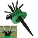 Garden Sprinkler Multi-Tips Lawn Sprinkler Head Nozzle 12 Flexible Spray Nozzles 360 Degree Rotating Lawn Sprinkler Outdoor Garden Patio Water Sprayer Gardening Watering System