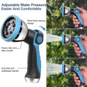 100ft Flexible Garden Water Hose Expandable Water Hose Nozzle with 10 Adjustable Watering Spray Patterns Brass Fittings Connectors for Watering Garden Cleaning Washing