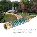 2Pcs Short Flexible Garden Hose Extension Protector with Coil Spring Hose Kink Protector + 4Pcs Washers + 2Pcs Sealing Tapes