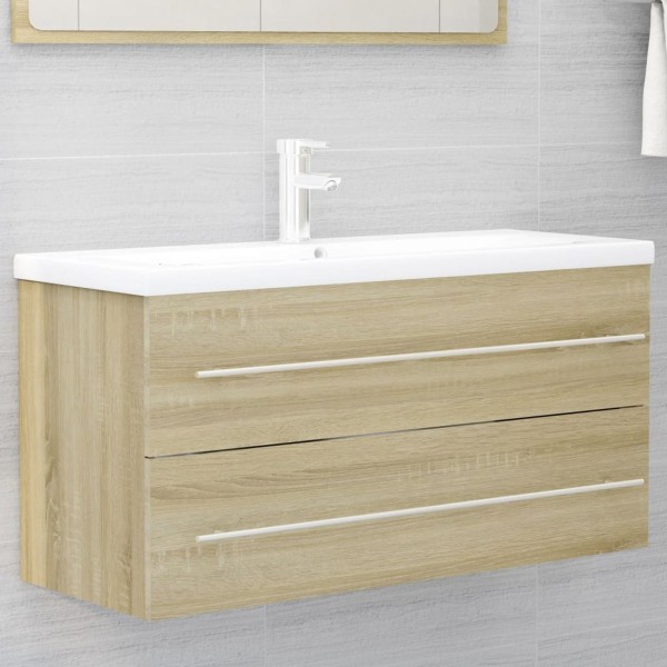 Sink Cabinet Sonoma Oak 100x38.5x48 cm Chipboard