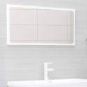 2 Piece Bathroom Furniture Set High Gloss White Chipboard