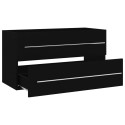 2 Piece Bathroom Furniture Set Black Chipboard