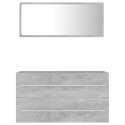 2 Piece Bathroom Furniture Set Concrete Grey Chipboard