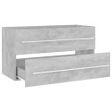 2 Piece Bathroom Furniture Set Concrete Grey Chipboard