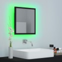 LED Bathroom Mirror Black 40x8.5x37 cm Chipboard