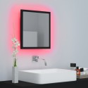 LED Bathroom Mirror Black 40x8.5x37 cm Chipboard