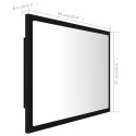 LED Bathroom Mirror Black 60x8.5x37 cm Chipboard