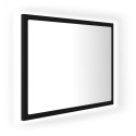 LED Bathroom Mirror Black 60x8.5x37 cm Chipboard