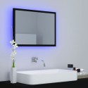 LED Bathroom Mirror Black 60x8.5x37 cm Chipboard