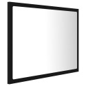 LED Bathroom Mirror Black 60x8.5x37 cm Chipboard