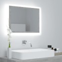 LED Bathroom Mirror Concrete Grey 60x8.5x37 cm Chipboard