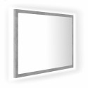 LED Bathroom Mirror Concrete Grey 60x8.5x37 cm Chipboard