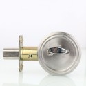 Door Knob Lockset with 3 Keys Privacy Handle Bedroom Bathroom Handle Lockset Stainless Steel Polished Door Knob Set Interior Lockable Door Handle