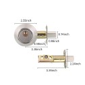 Door Knob Lockset with 3 Keys Privacy Handle Bedroom Bathroom Handle Lockset Stainless Steel Polished Door Knob Set Interior Lockable Door Handle