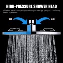 9.5 Inch Rain Showerhead High Pressure Shower Head G1/2 Adjustable Bathroom Shower Head Spray Showerhead Stainless Steel Polished Chrome Bath Rain Round Shower Head Replacement