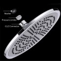 9.5 Inch Rain Showerhead High Pressure Shower Head G1/2 Adjustable Bathroom Shower Head Spray Showerhead Stainless Steel Polished Chrome Bath Rain Round Shower Head Replacement