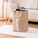 Foldable Hand-held Linen Laundry Basket For Household Laundry  Light Grey