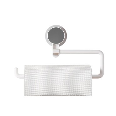 Wall Mounted Paper Towel Holder Strong Adhesive Multifunction Rotatable Roll Organizer for Kitchen Bathroom Living Room Office