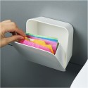 Wall Mounted Cotton Swab Storage Box Storage Organizer Makeup Pads Storage Canister Bathroom Organizer for Home Decor Kitchen Bathroom Office