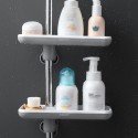 Shower Caddy Shelf Adjustable Height Shower Rack for Slide Bar Bathroom Brush Soap Organizer Rotatable Shower Storage Rack Detachable Shower Tray for Shampoo Soap