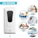 Fengjie Bathroom Touchless Hand Soap Machine Wall-mounted Foam Sanitizer Spray Hand Hygiene Automatic Sensor Hand Cleaner Induction Soap Dispenser Machine 1000ML (Batteries not included)