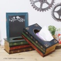 Elegant Antique Book Napkin Holder Novelty Tissue Box Holder for Home Restaurant