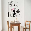 Cute Couples Cats Cartoon Wall Sticker Kids Children's Room Decor