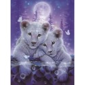 8 * 10 inches/20 * 25cm DIY 5D Diamond Painting Kit Tiger Resin Rhinestone Mosaic Embroidery Cross Stitch Craft Home Wall Decor