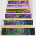 6 Pcs/Set 3D Landscape Self-adhesive Stairs Risers Stickers Mural Staircase Stickers Wallpaper Decor