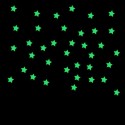 100Pcs Gorgeous Night-luminous Fluorescent Glow Stars Stickers Home Decor Wall Sticker for Kids Bedroom